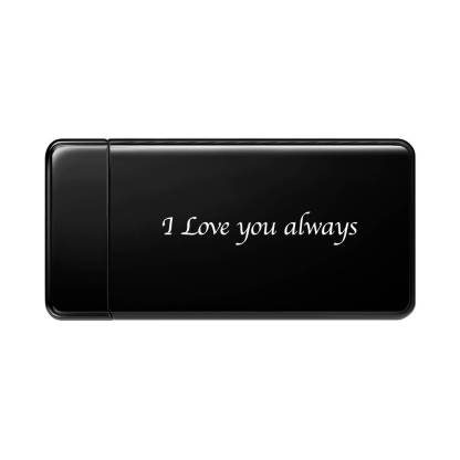 Personalised Black Engraved Photo Lighter