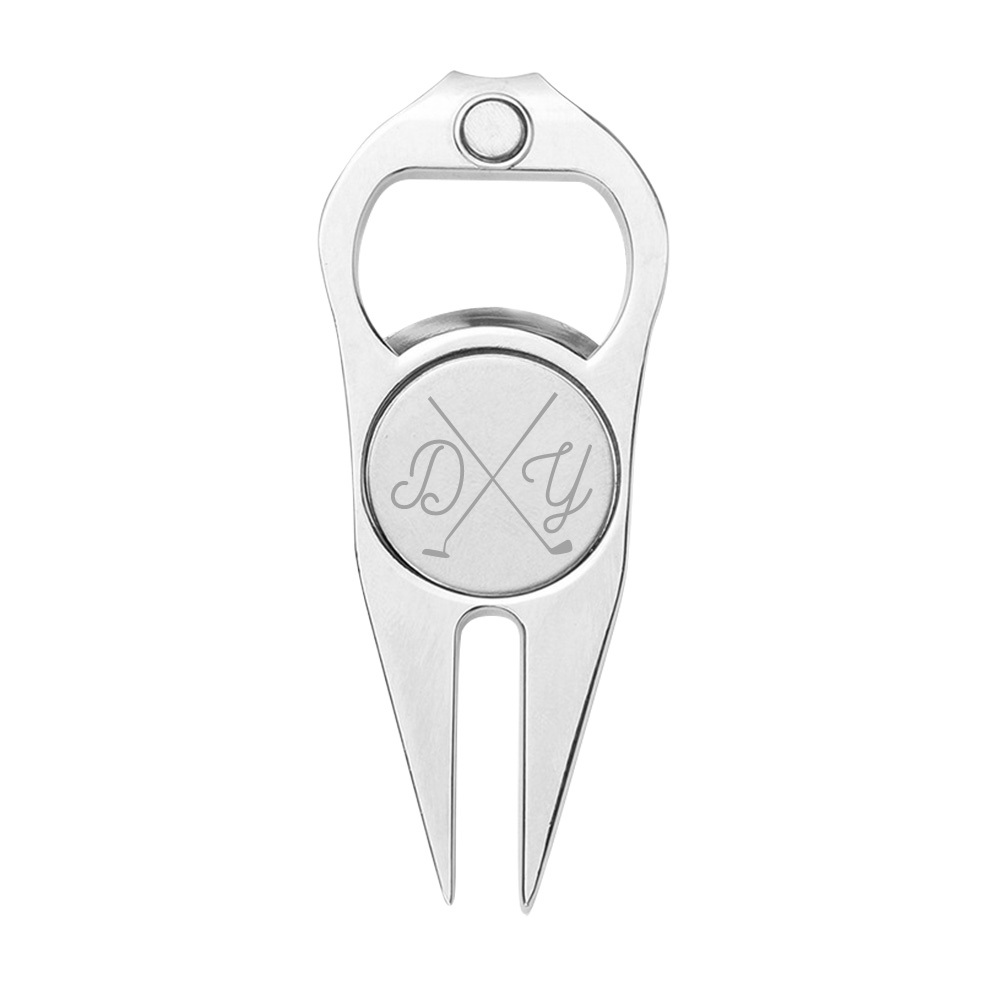 Personalized Golf Fork Ball Marker Bottle Opener Multipurpose Gifts for Golf Lover