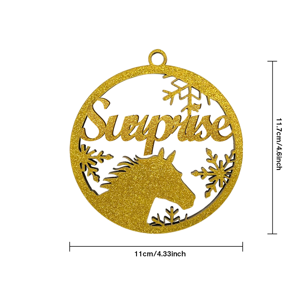 Customized Christmas Tree Ornament Hanging Decoration with Horse