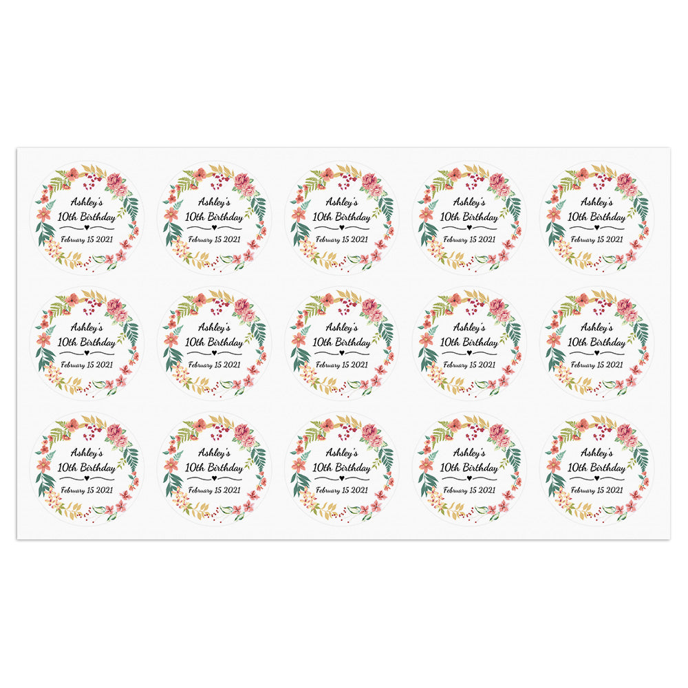 Personalized Thank You Stickers Round Wedding Birthday Favor labels for Gifts