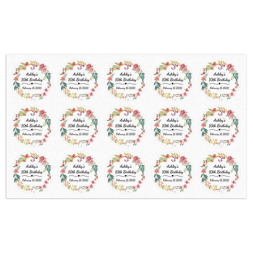 Personalized Thank You Stickers Round Wedding Birthday Favor labels for Gifts