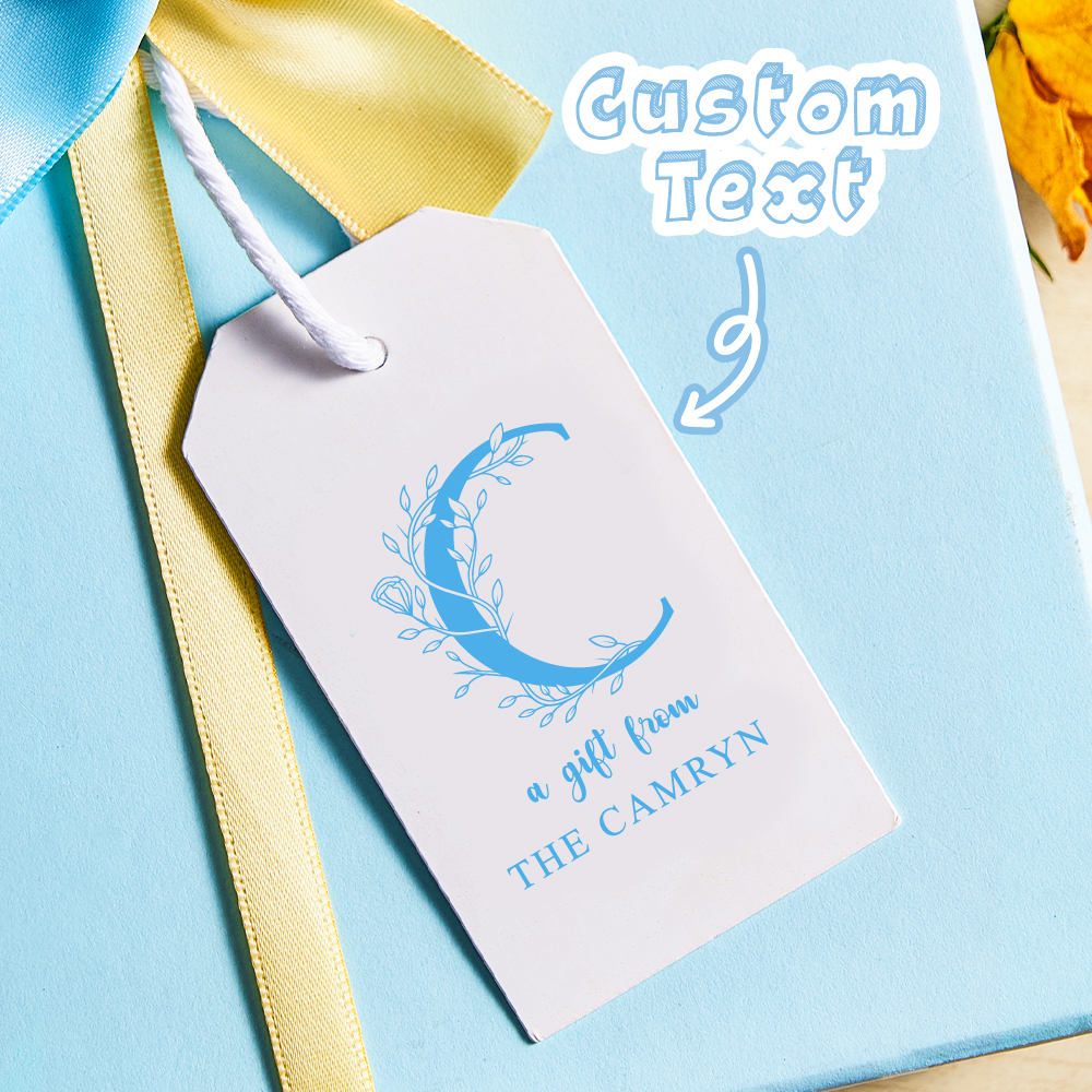 Personalized Monogram Gift Tags with Strings for Wedding Gifts