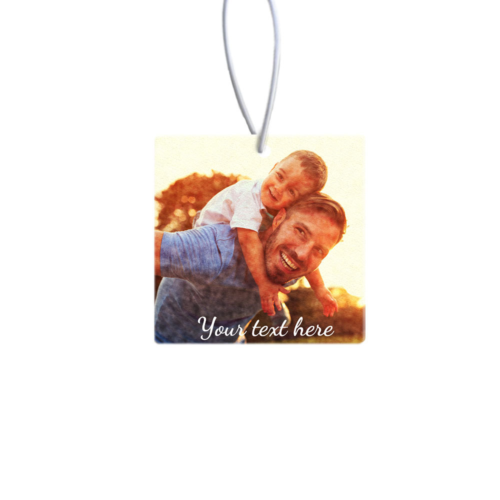 Custom Photo Hanging Car Air Freshener Rearview Mirror Pendant for Car Interior Decor