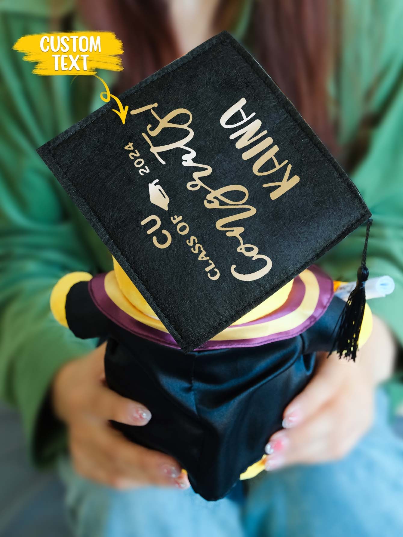 Celebrate Your Graduation with a Personalized Bear Toy - Engraved with Your Name and Graduation Date