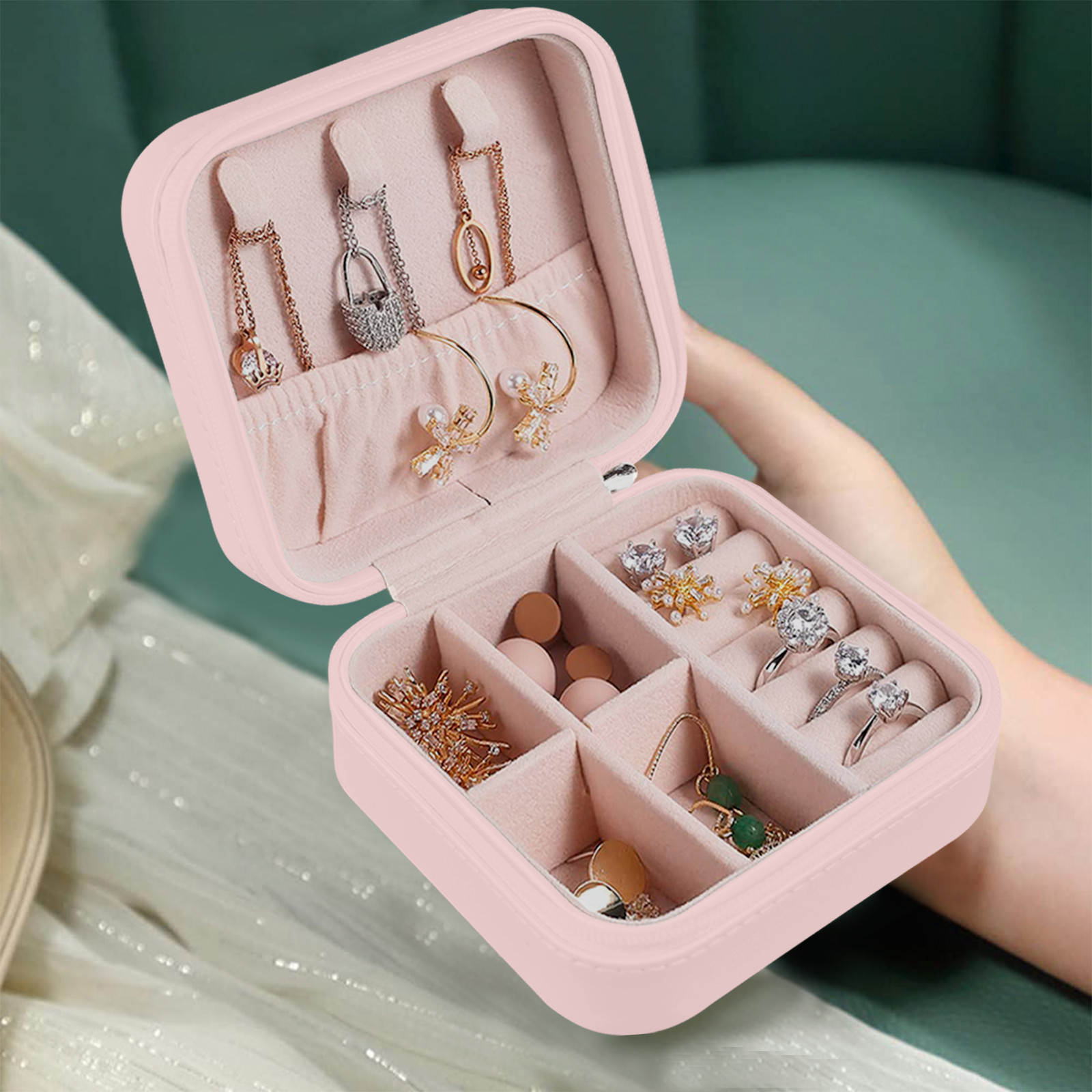 Custom PU Leather Jewelry Box – Personalized Photo Printed Organizer with Your Design