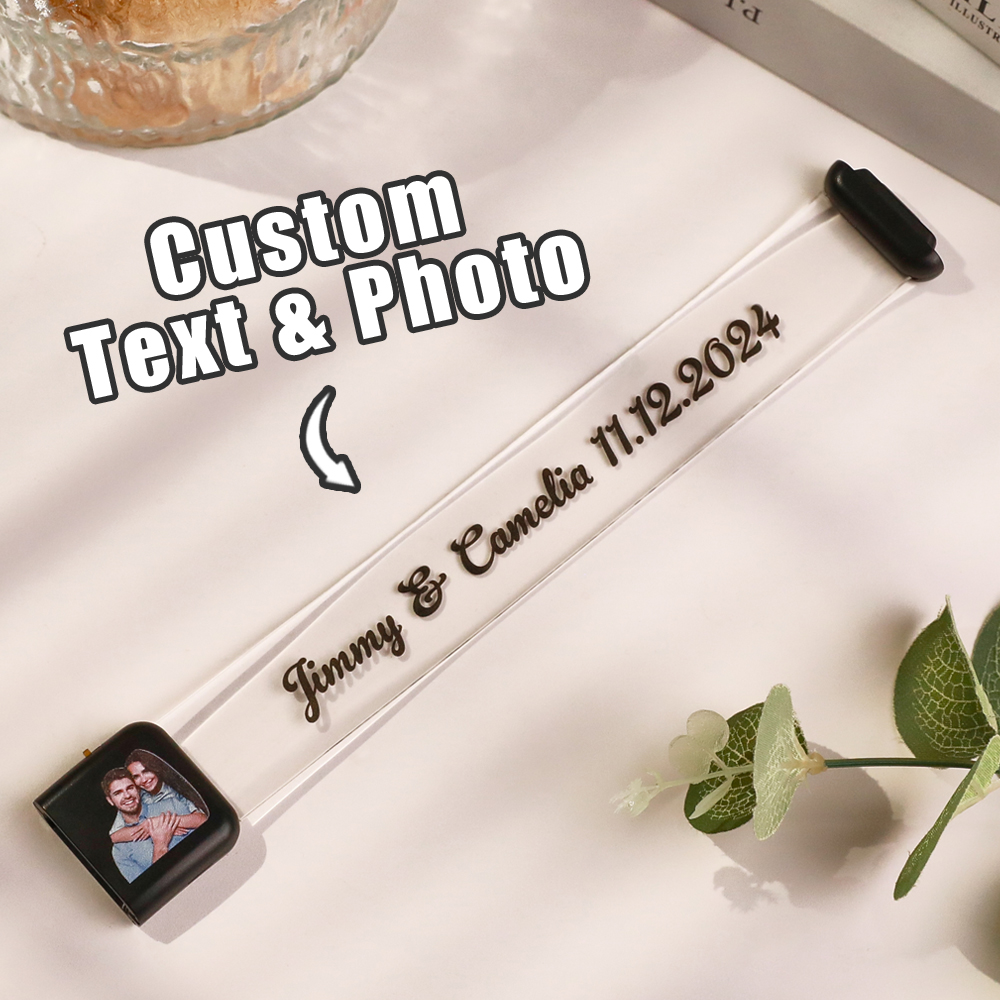 Personalized Glow Bracelets with Photo LED Bracelets Party Supplies for Wedding Birthdays Concerts