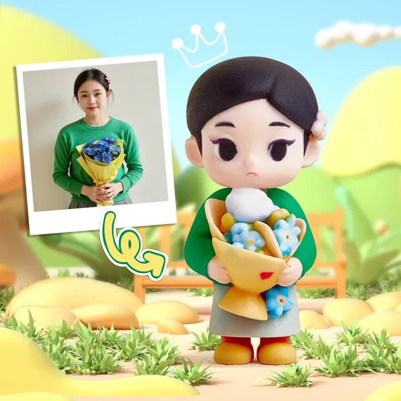 Production Time: 10 Business Days Custom 1 Person 3D Mini Figure From Your Photo Personalized Toy Figure Gifts For Kids