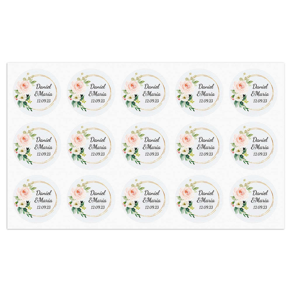 Personalized Thank You Stickers Round Wedding Birthday Favor labels for Gifts