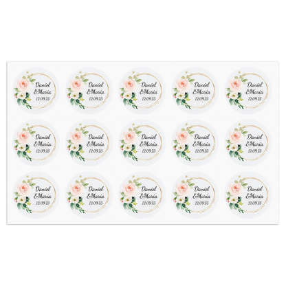 Personalized Thank You Stickers Round Wedding Birthday Favor labels for Gifts