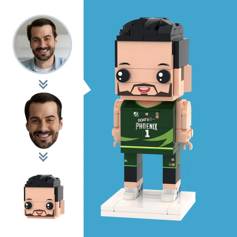 Customized Head Basketball Player Brick Figures Small Particle Building Block Toys Can Be Customized As Building Block Art Gifts