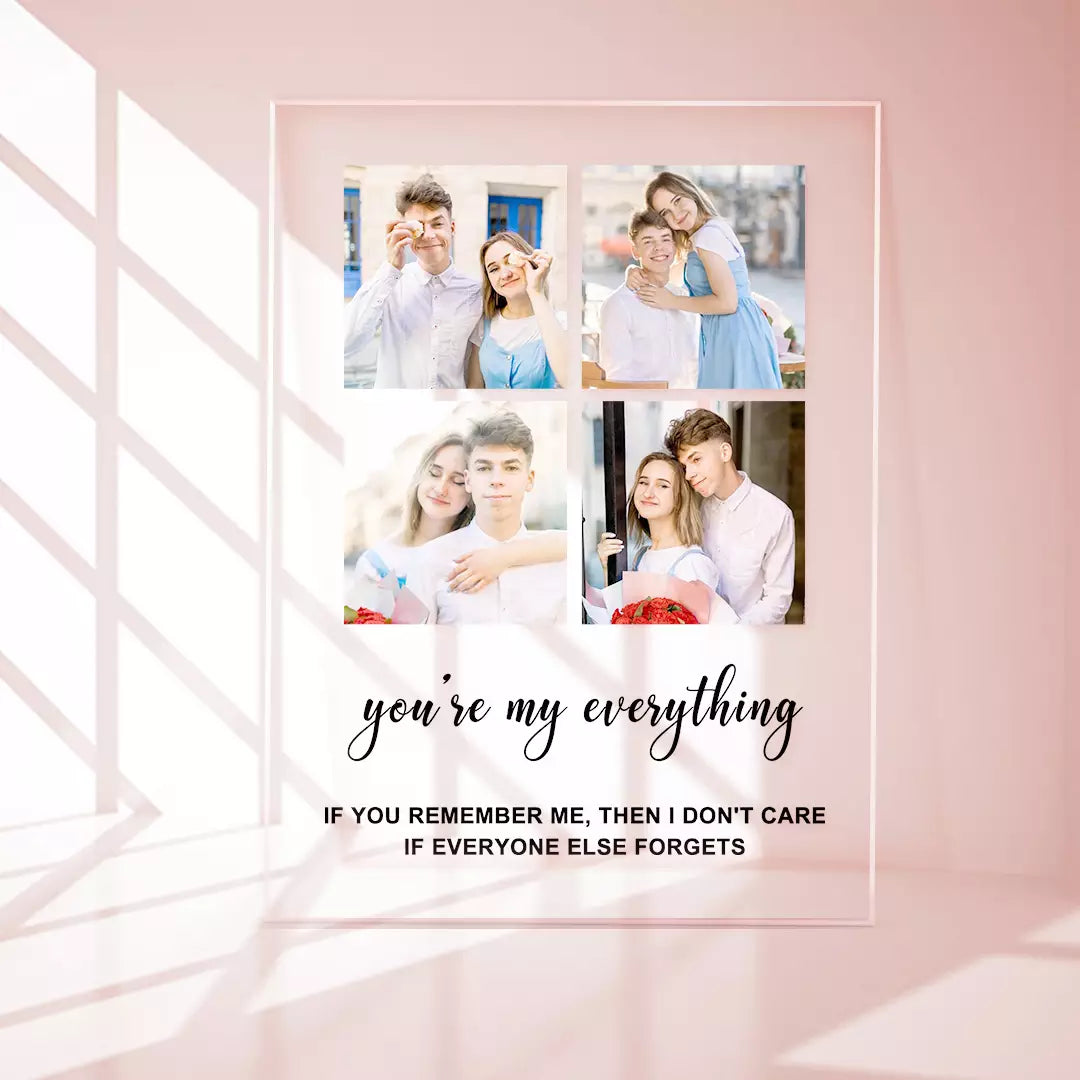 Personalized Photo Keychain/Plaque Custom with Four Photos Best Gifts For Love