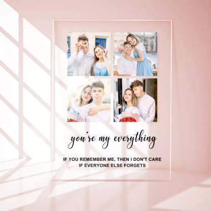 Personalized Photo Keychain/Plaque Custom with Four Photos Best Gifts For Love