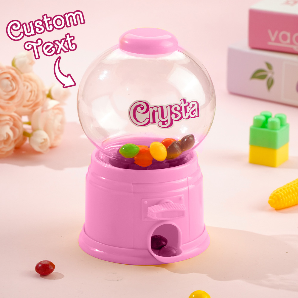 Personalized Mini Gashapon Candy Dispenser with Name Birthday Gift for Kids