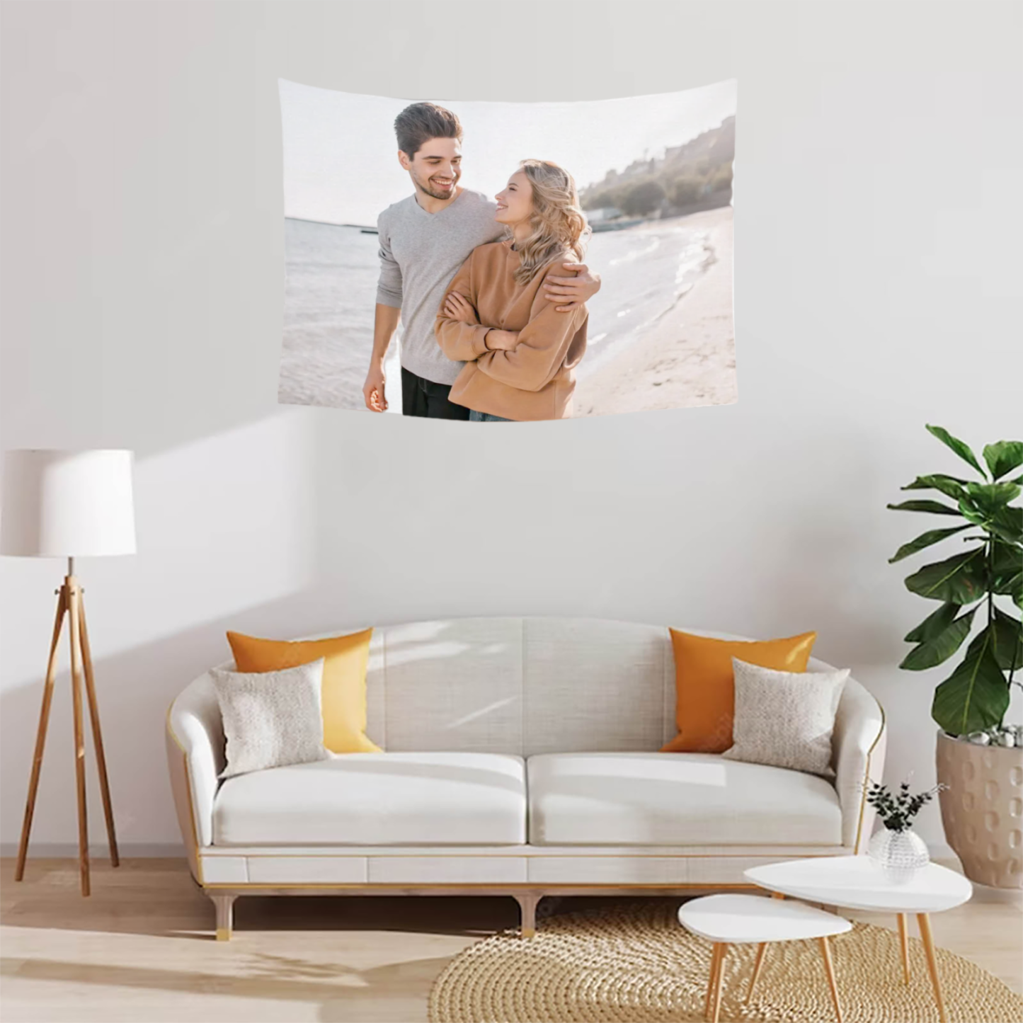 Custom Horizontal Peach Skin Single-Sided Printed Throw Blanket – Soft and Personalized Cozy Gift