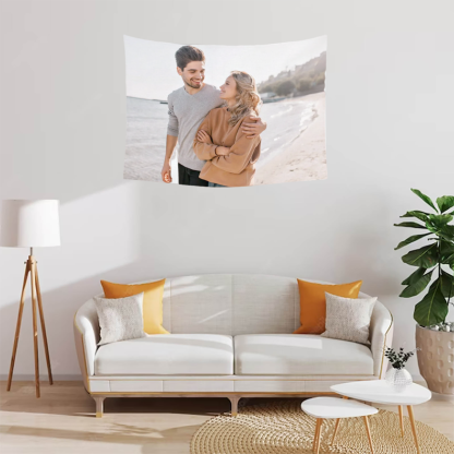 Custom Horizontal Peach Skin Single-Sided Printed Throw Blanket – Soft and Personalized Cozy Gift