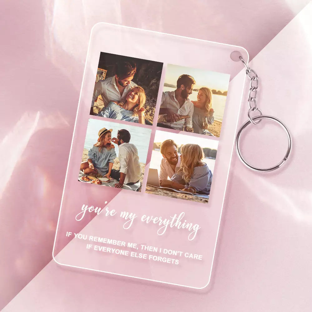 Personalized Photo Keychain/Plaque Custom with Four Photos Best Gifts For Love