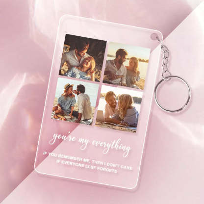 Personalized Photo Keychain/Plaque Custom with Four Photos Best Gifts For Love