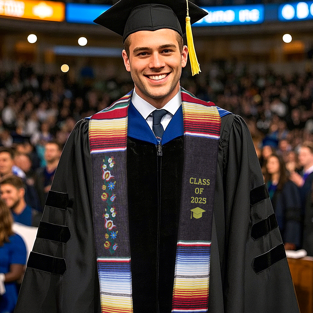 Personalized Mexican Graduation Stole Class of 2025 Graduation Gift for Graduates