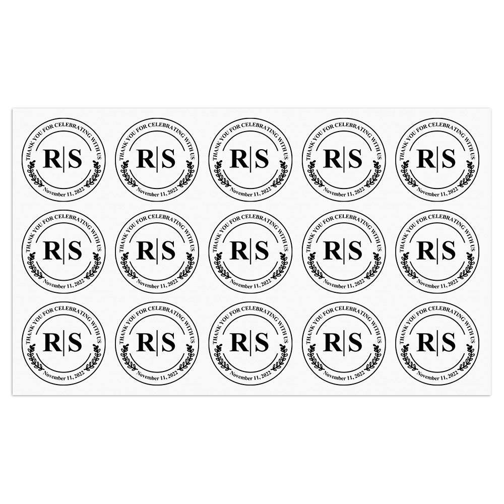 Personalized Thank You Transparent Stickers Round Wedding Birthday Favor labels for Gifts