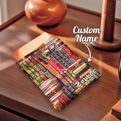 Personalized Book Cover with Pocket Book Cover Protector Gift for Book Lover