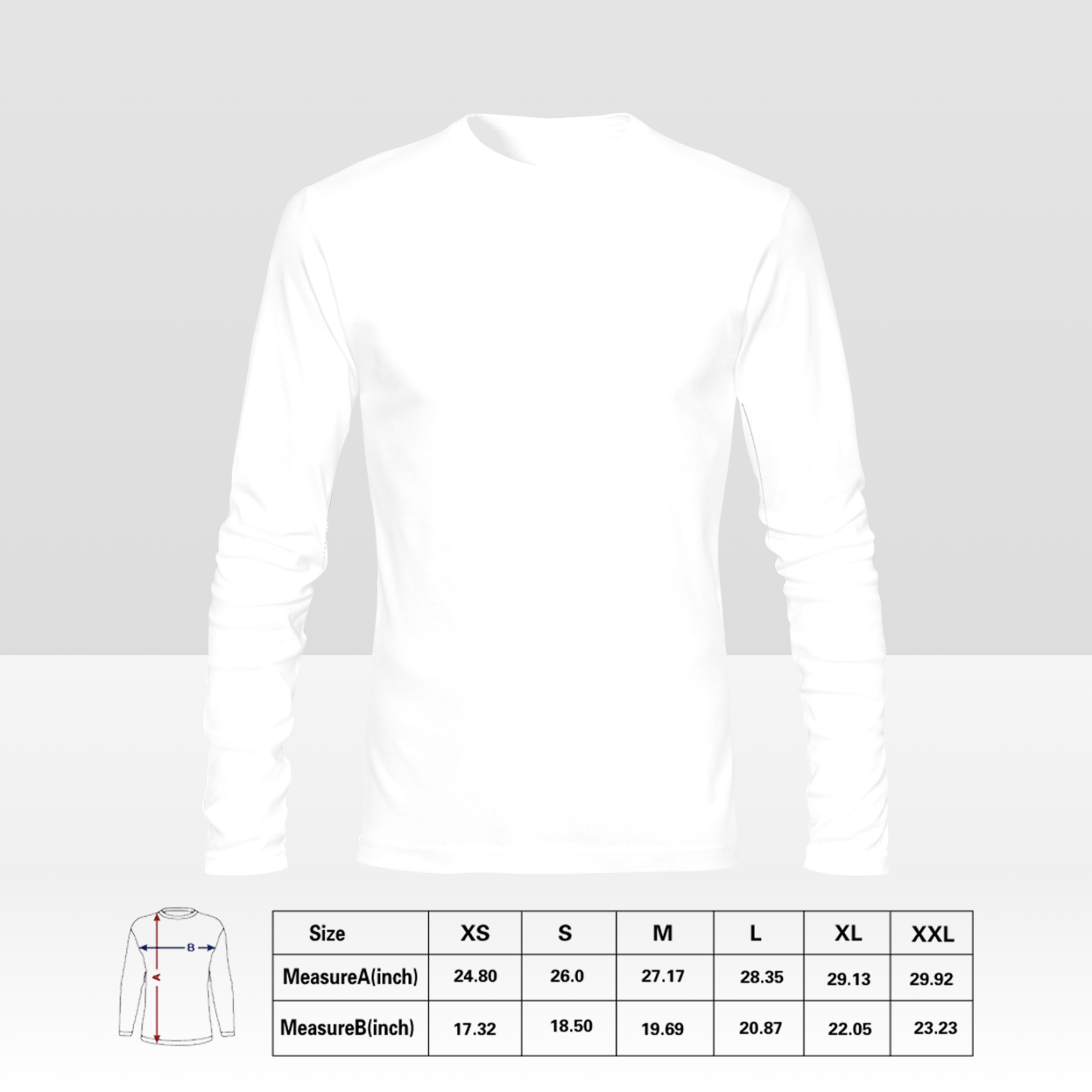 Custom Double-Sided Men's Long Sleeve T-Shirt Personalized All-Over Print Tee with Your Design
