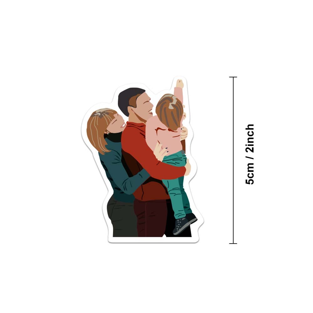 Personalized Stickers 50 Pack Custom Art Portrait Stickers for Water Bottles Notebook Laptop