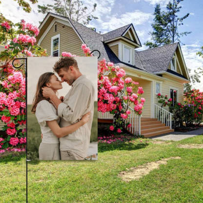 Double-Sided Custom Linen Garden Flag – Personalized Yard Banner