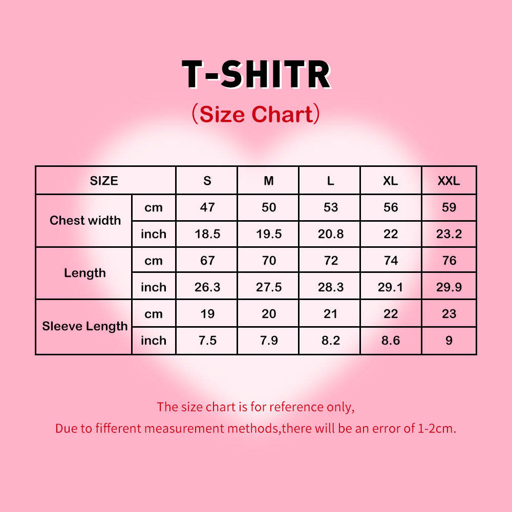 Personalized All Over Print T-shirt Custom Face Red Heart Lips T Shirts