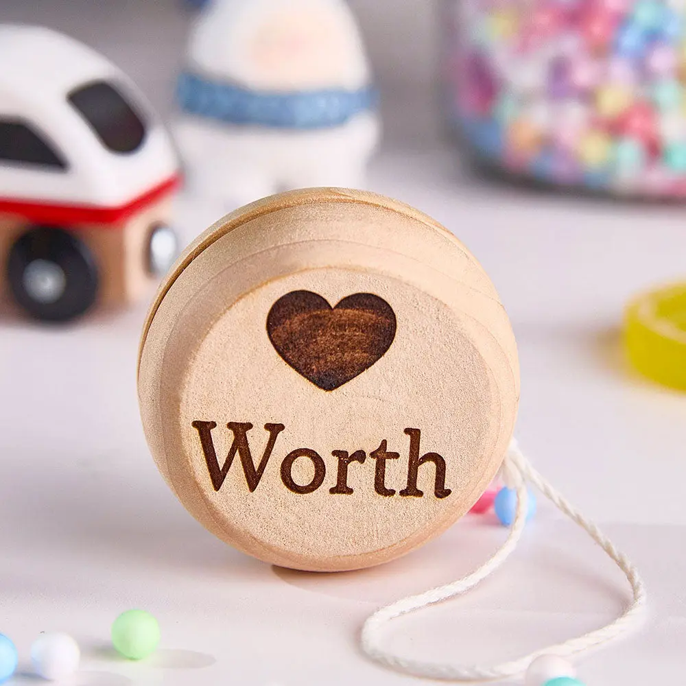 Personalized Wooden Yoyo with Engraved Name Yoyo Educational Toy Birthday Gift for Kid