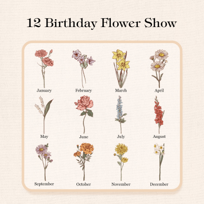 Custom Name Birth Flower Straw Coffee Cup 12oz/350ml - Personalized and Stylish