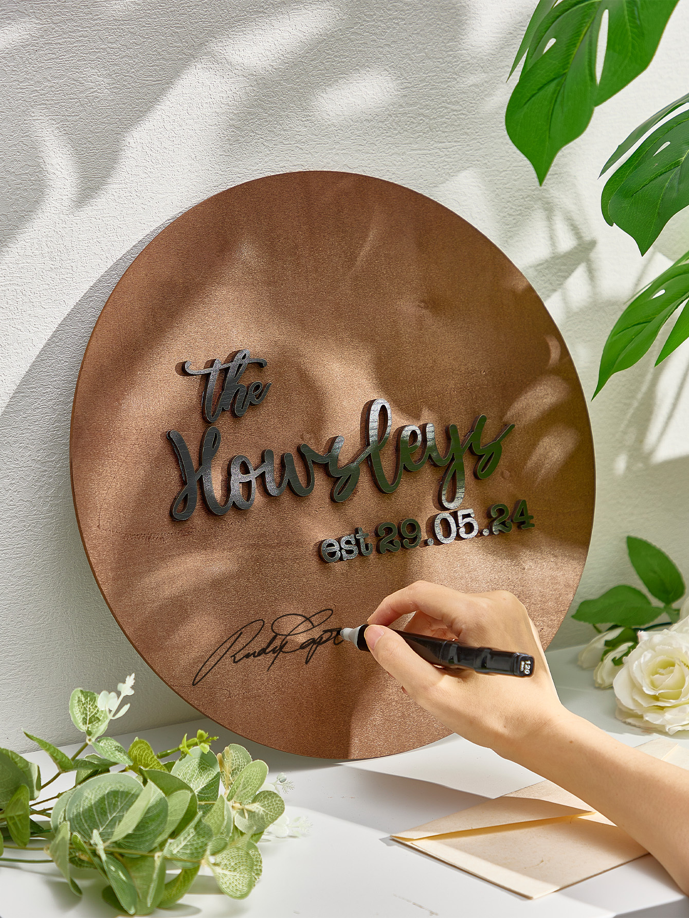 Personalized Wedding Guestbook Sign Custom Wooden Guest Book