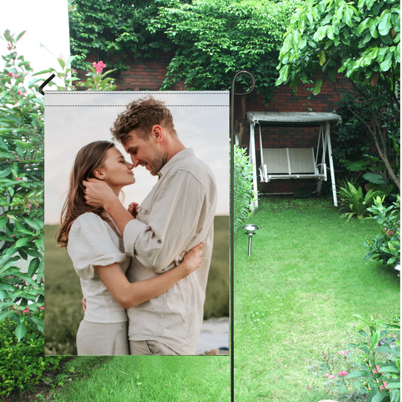 Custom Printed Garden Flag Personalized Outdoor Yard Decoration Flag Without Flagpole