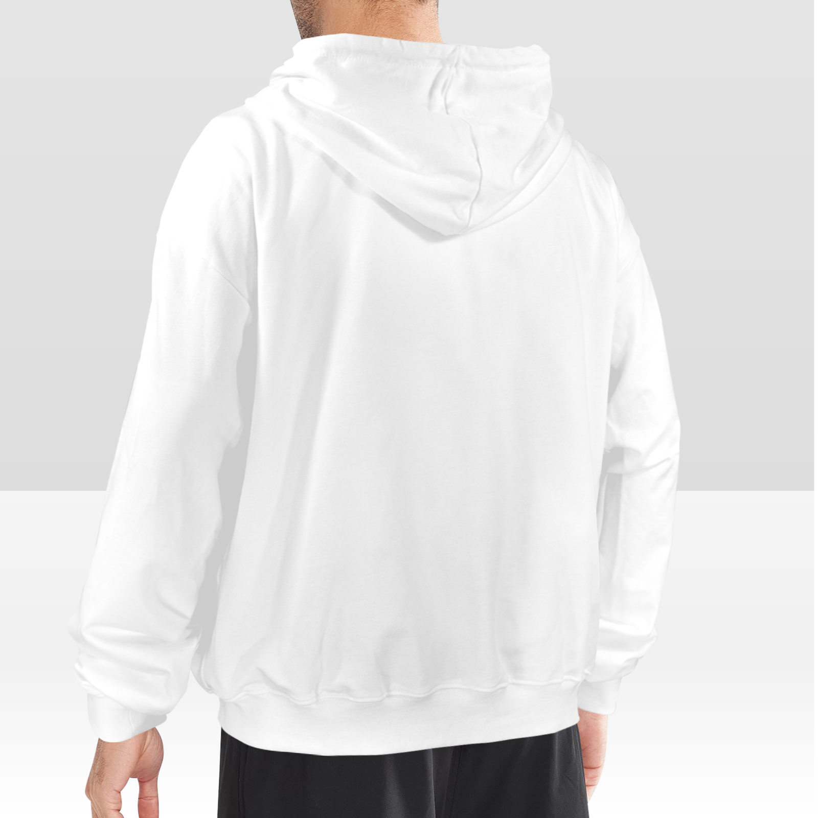 Custom Men's Pullover Hoodie – Personalized Front Print Hoodie with Kangaroo Pocket