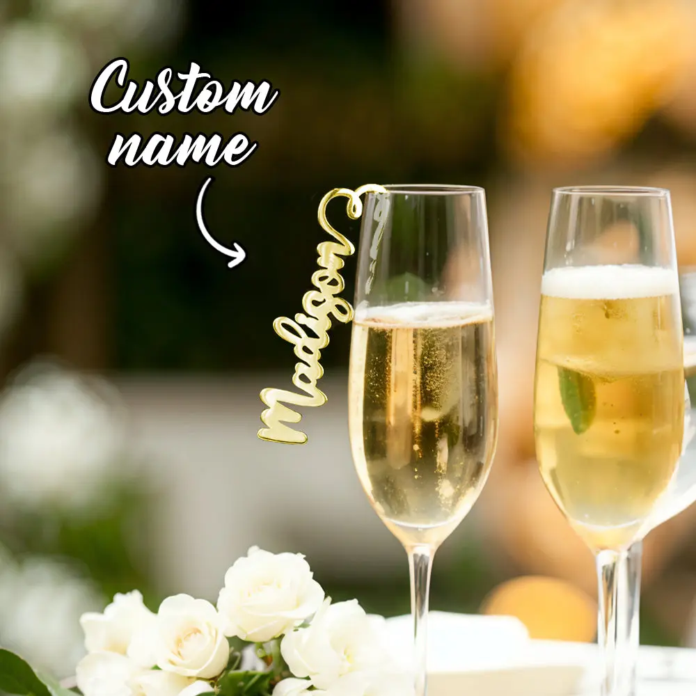 Personalized Place Cards for the Champagne Flute Name Cards Wedding Table Decoration