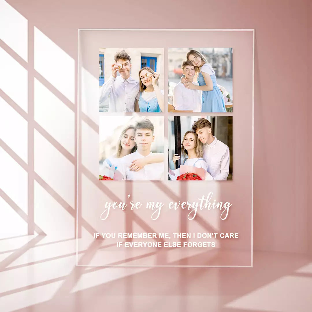 Personalized Photo Keychain/Plaque Custom with Four Photos Best Gifts For Love