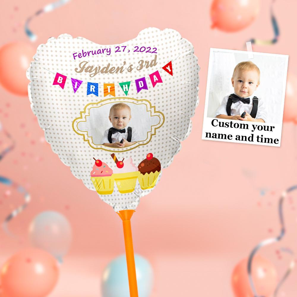 Custom Photo Happy Birthday Balloons for Baby Shower Birthday Party Decoration Supplies