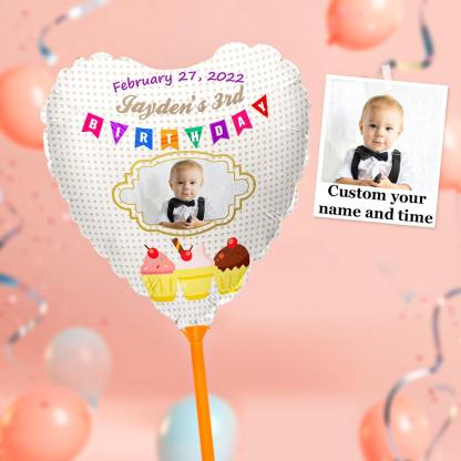 Custom Photo Happy Birthday Balloons for Baby Shower Birthday Party Decoration Supplies