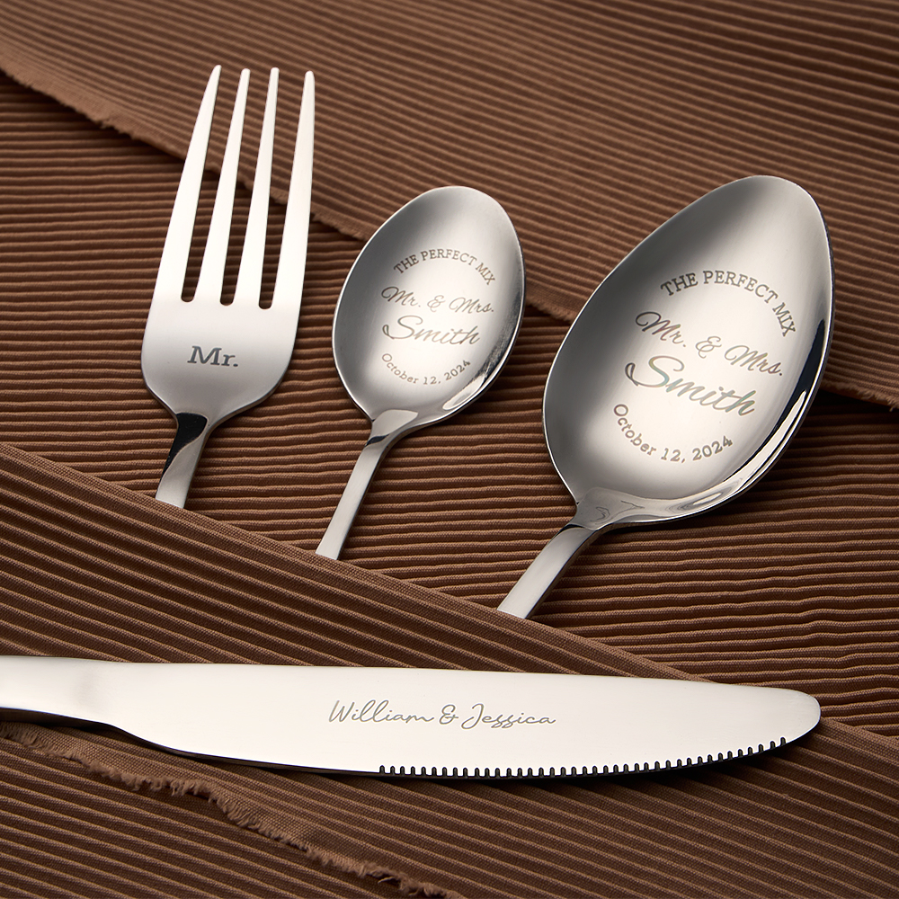 Personalized Wedding Tableware Mr & Mrs Wedding Forks Wedding Gift