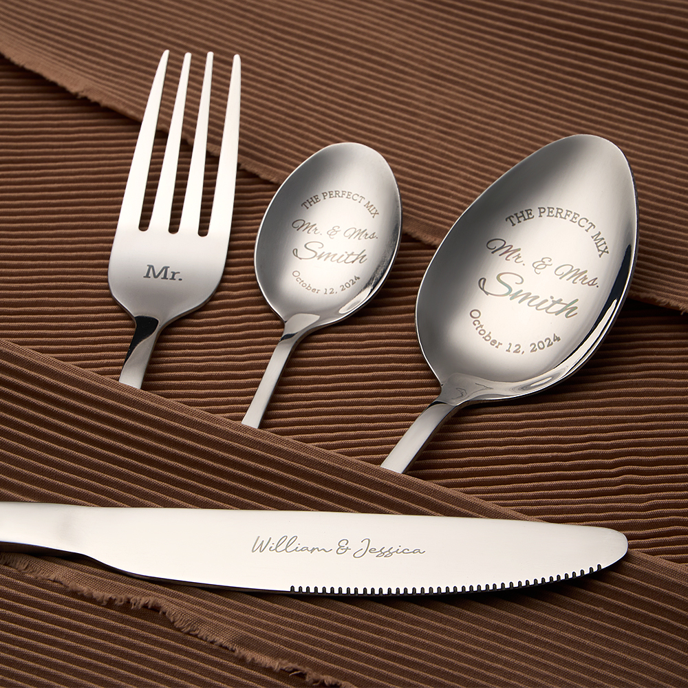 Personalized Wedding Tableware Mr & Mrs Wedding Forks Wedding Gift
