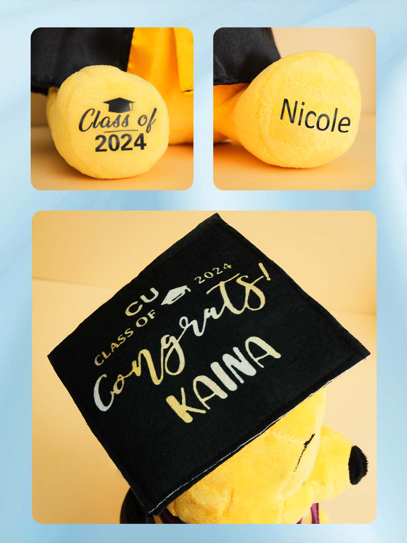 Celebrate Your Graduation with a Personalized Bear Toy - Engraved with Your Name and Graduation Date