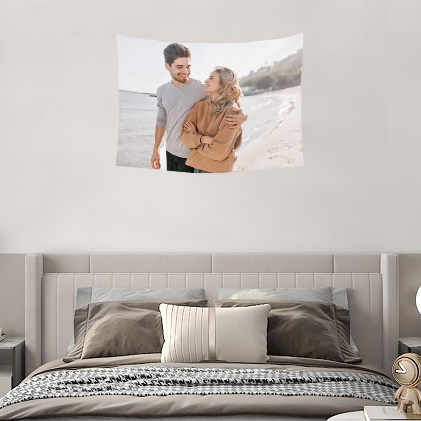 Custom Horizontal Peach Skin Single-Sided Printed Throw Blanket – Soft and Personalized Cozy Gift