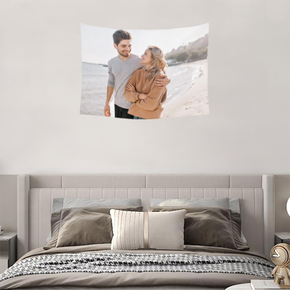 Custom Horizontal Peach Skin Single-Sided Printed Throw Blanket – Soft and Personalized Cozy Gift