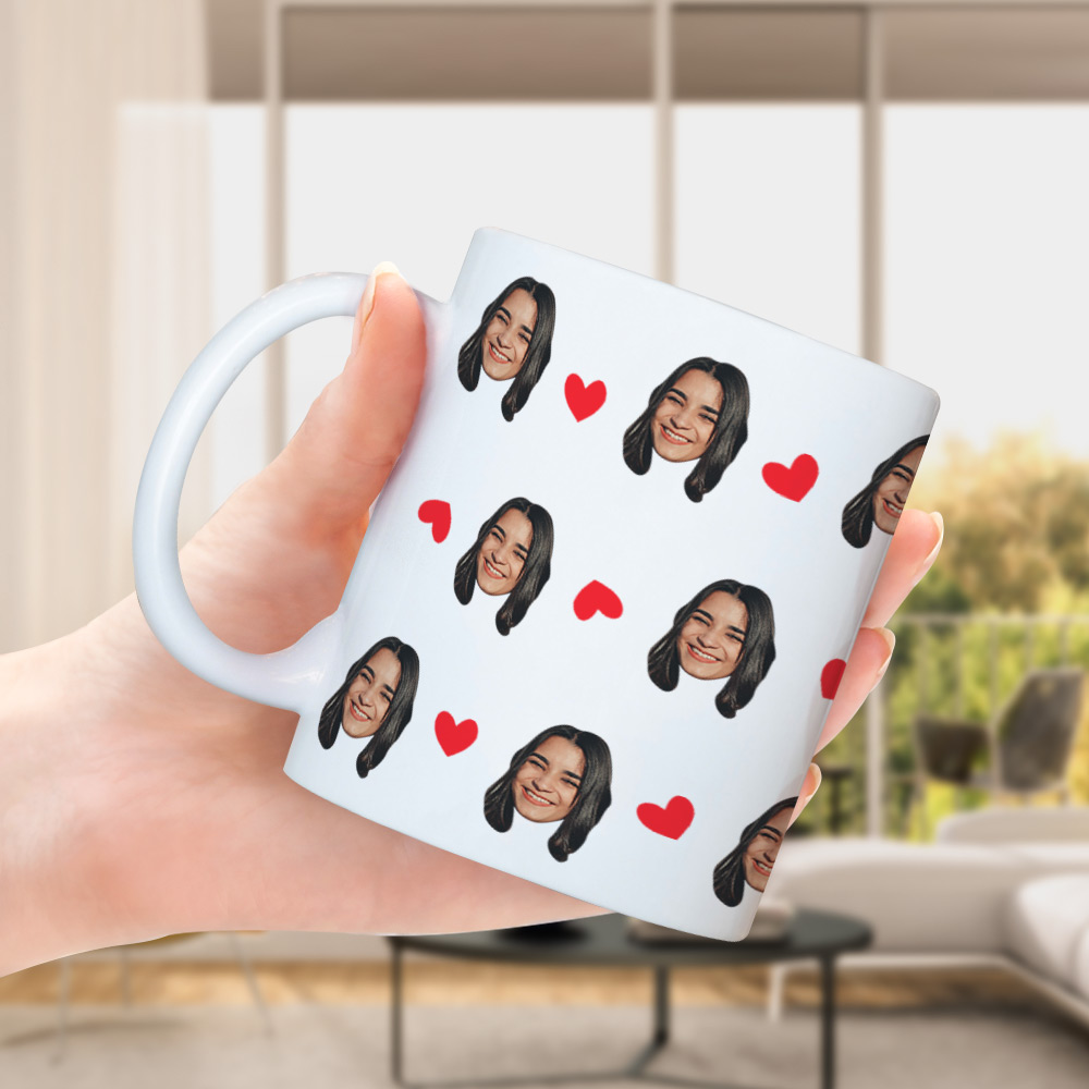 Personalized Face Mugs Little Heart Coffee Mug For Friends