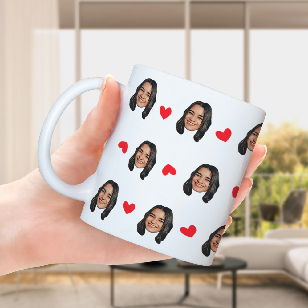 Personalized Face Mugs Little Heart Coffee Mug For Friends