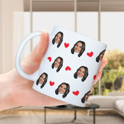 Personalized Face Mugs Little Heart Coffee Mug For Friends