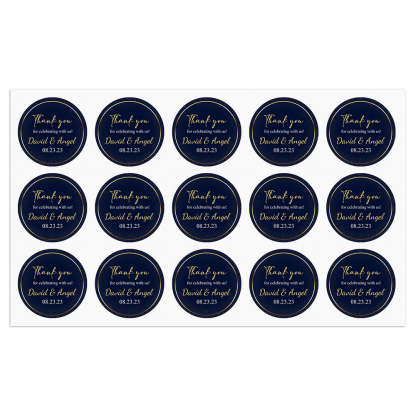 Personalized Thank You Stickers Round Wedding Birthday Favor labels for Gifts