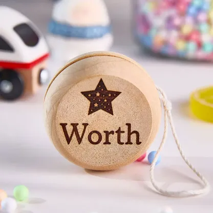 Personalized Wooden Yoyo with Engraved Name Yoyo Educational Toy Birthday Gift for Kid