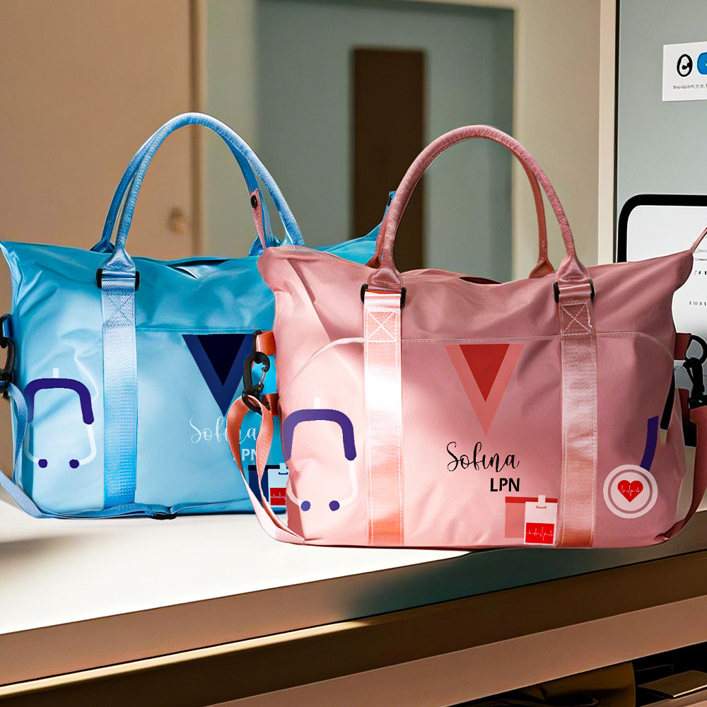 Personalized Canvas Nurse Tote Bag with Name Nurse Week Appreciation Graduation Gift Medical Staff