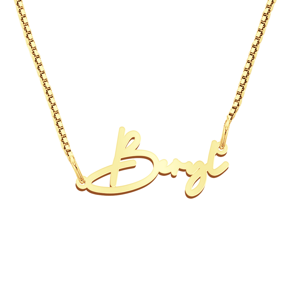 S925 Silver Personalised Name Necklace with Box Chain