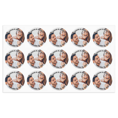 Personalized Thank You Stickers Round Wedding Birthday Favor labels for Gifts